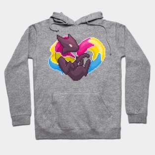 Pansexual Pixel Heart Melog Hoodie